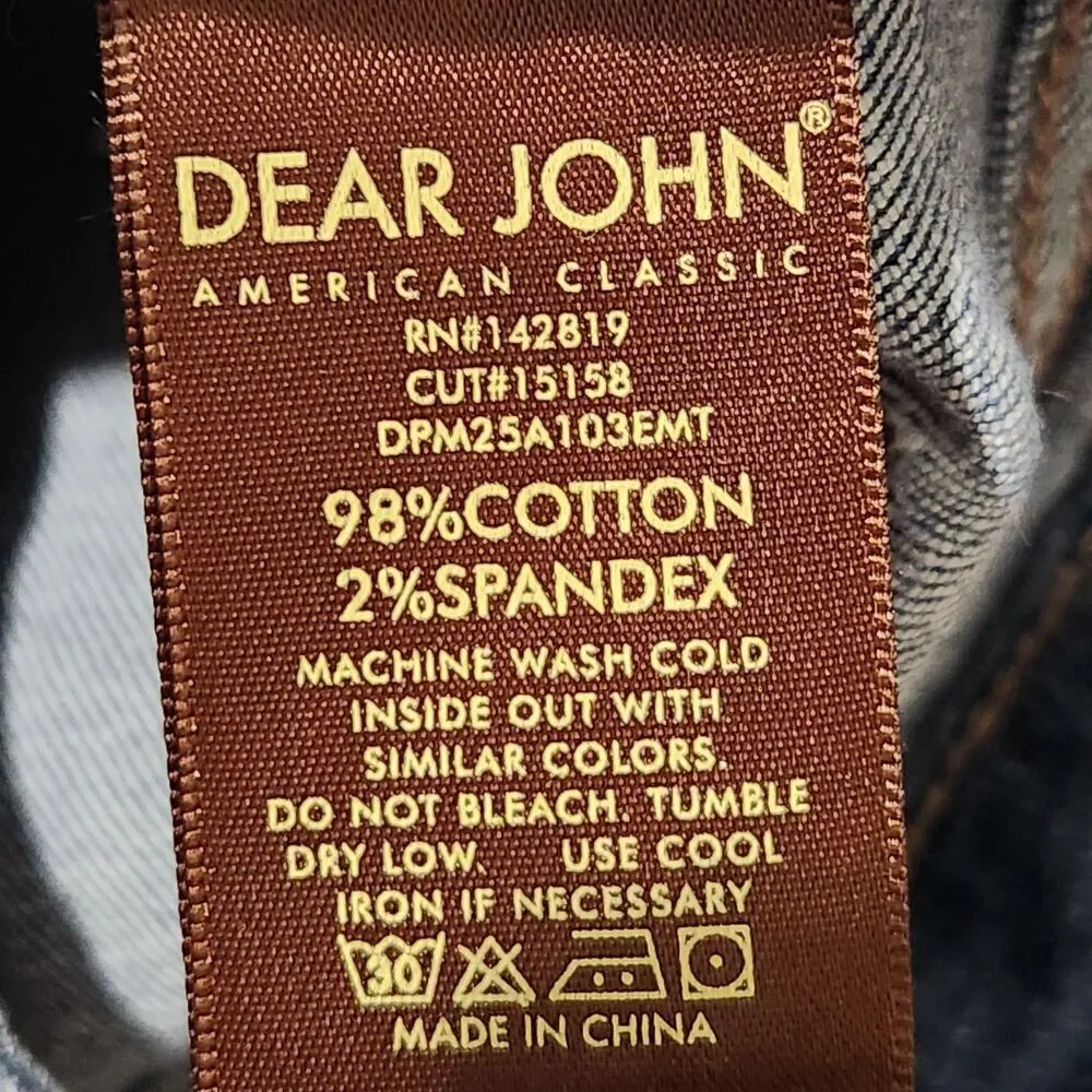 Dear John Denim Jeans Size 29 Blue Distressed Style